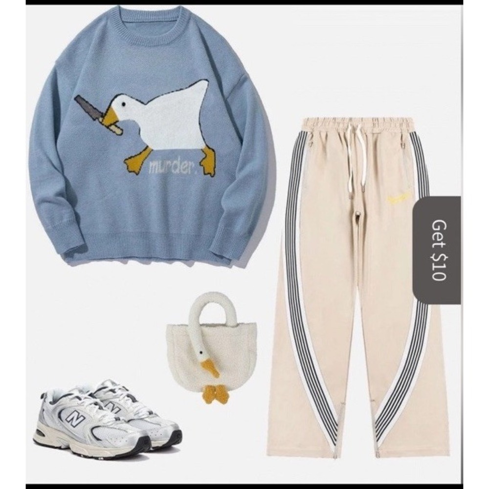 Aelfric Eden Light Blue Goose Sweater - Picture 4 of 12